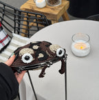 Handmade Leopard Frog Bag – Crochet Purse with Clasp Closure