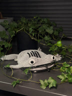 Ghost of Frog - Handmade Crochet Frog Bag, Toad Purse, Unique Amphibian Aesthetic Accessory