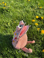 Pink Crochet Frog Bag with Gummy Bears – Handmade Shoulder & Crossbody Bag