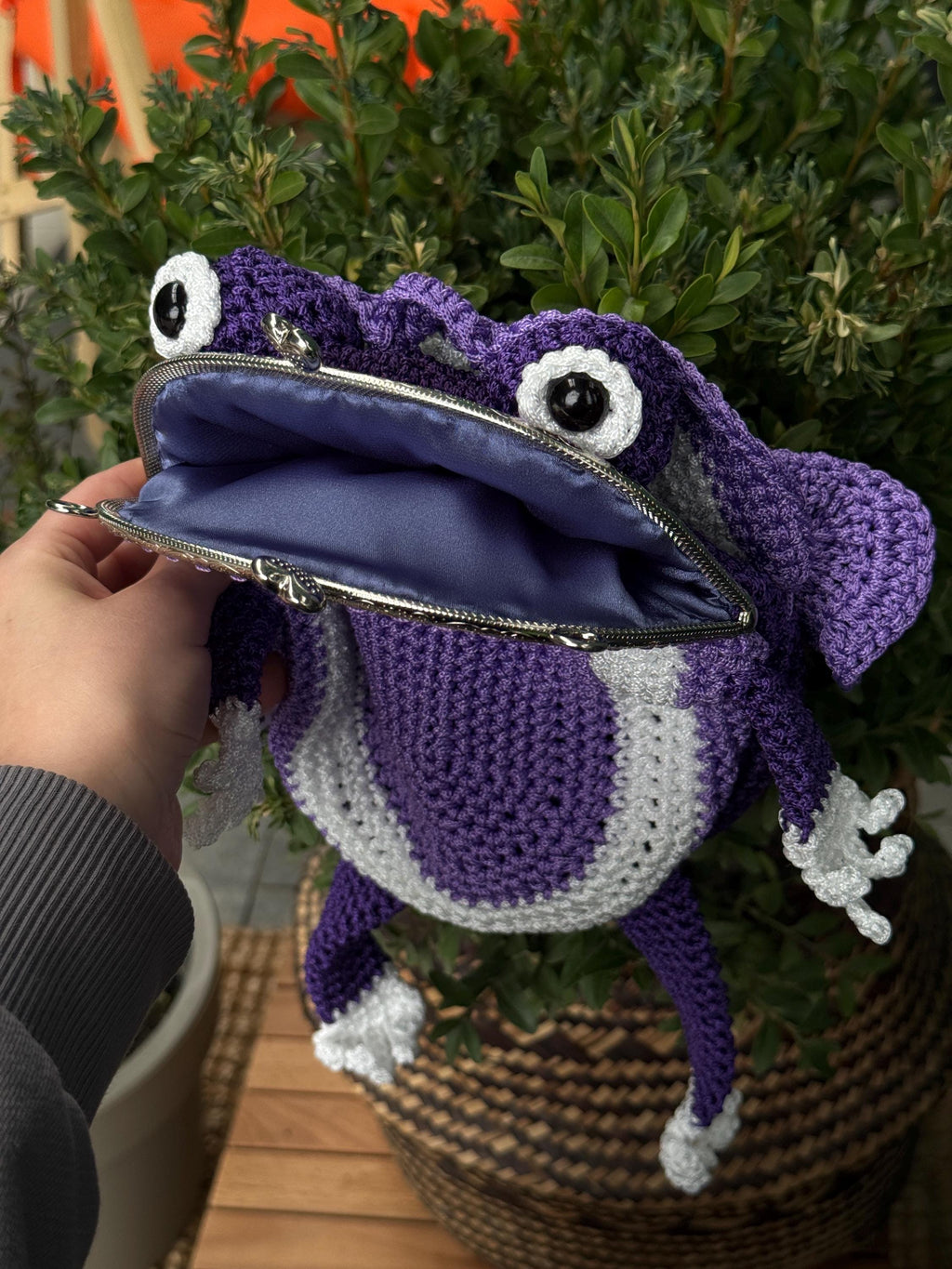 Enchanted Frog Purse – Fairycore Crossbody Bag | Crochet Gift