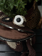 Handmade Leopard Frog Bag – Crochet Purse with Clasp Closure