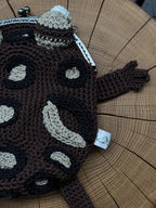 Handmade Leopard Frog Bag – Crochet Purse with Clasp Closure