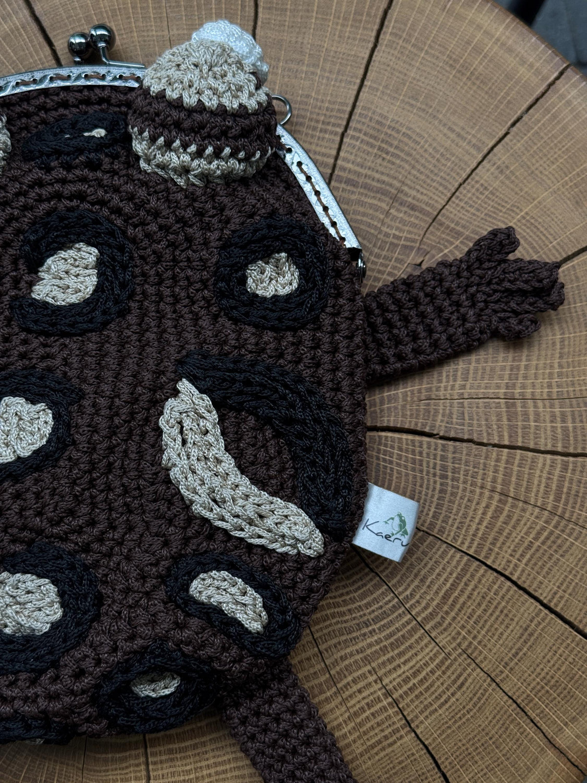 Handmade Leopard Frog Bag – Crochet Purse with Clasp Closure