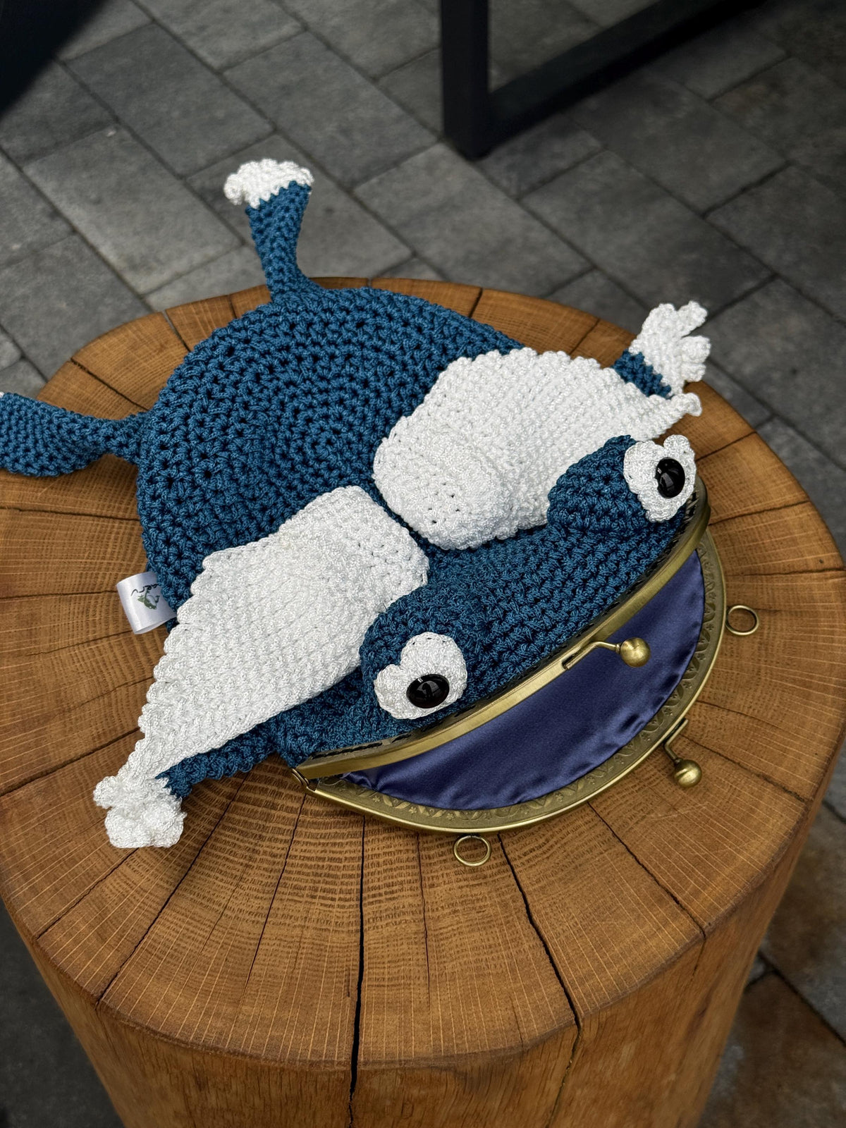 Frog Purse with Wings, Fairycore Frog Bag, Crochet Crossbody Purse, Kawaii Cottagecore Gift, Handmade Frog Bag