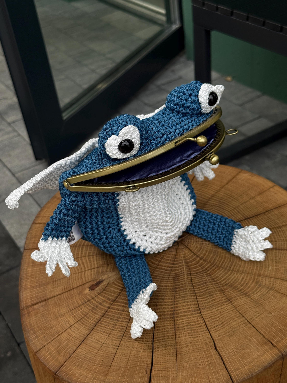 Frog Purse with Wings, Fairycore Frog Bag, Crochet Crossbody Purse, Kawaii Cottagecore Gift, Handmade Frog Bag