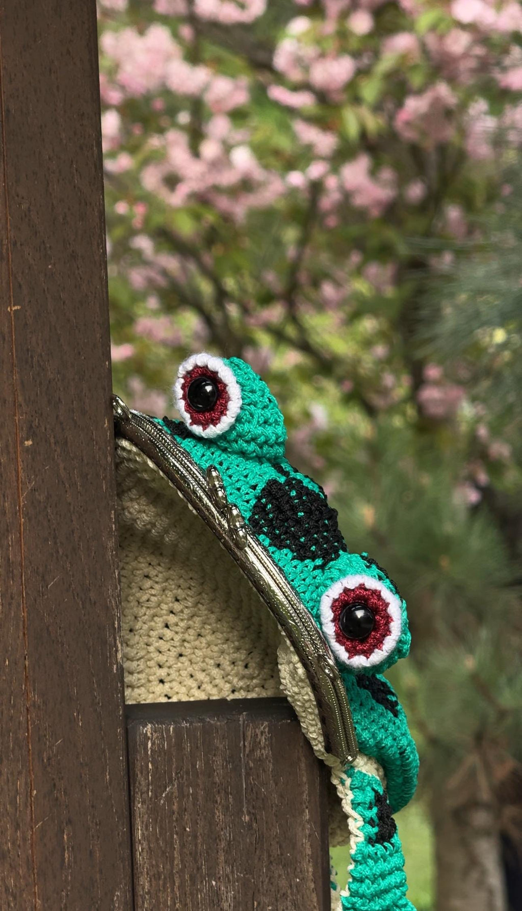 Goblincore Green Frog Bag – Crochet Frog Purse & Crossbody