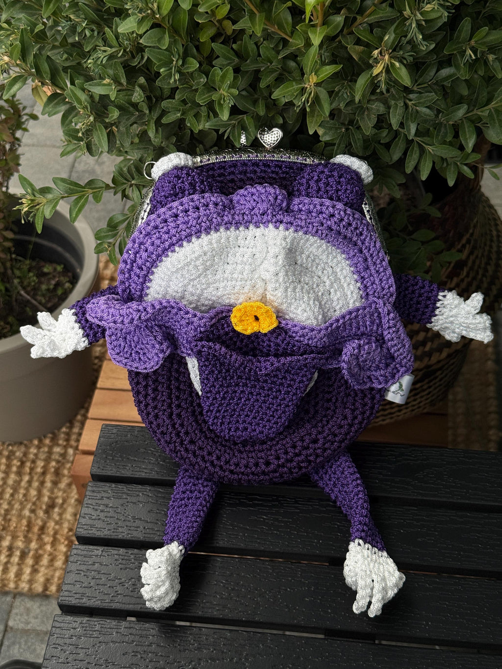 Enchanted Frog Purse – Fairycore Crossbody Bag | Crochet Gift