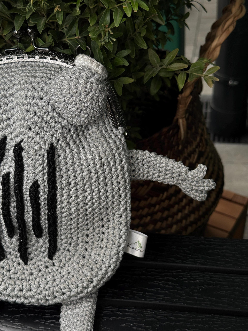 Ghost of Frog - Handmade Crochet Frog Bag, Toad Purse, Unique Amphibian Aesthetic Accessory