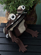 Handmade Leopard Frog Bag – Crochet Purse with Clasp Closure