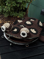 Handmade Leopard Frog Bag – Crochet Purse with Clasp Closure