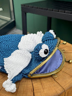 Frog Purse with Wings, Fairycore Frog Bag, Crochet Crossbody Purse, Kawaii Cottagecore Gift, Handmade Frog Bag