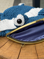 Frog Purse with Wings, Fairycore Frog Bag, Crochet Crossbody Purse, Kawaii Cottagecore Gift, Handmade Frog Bag