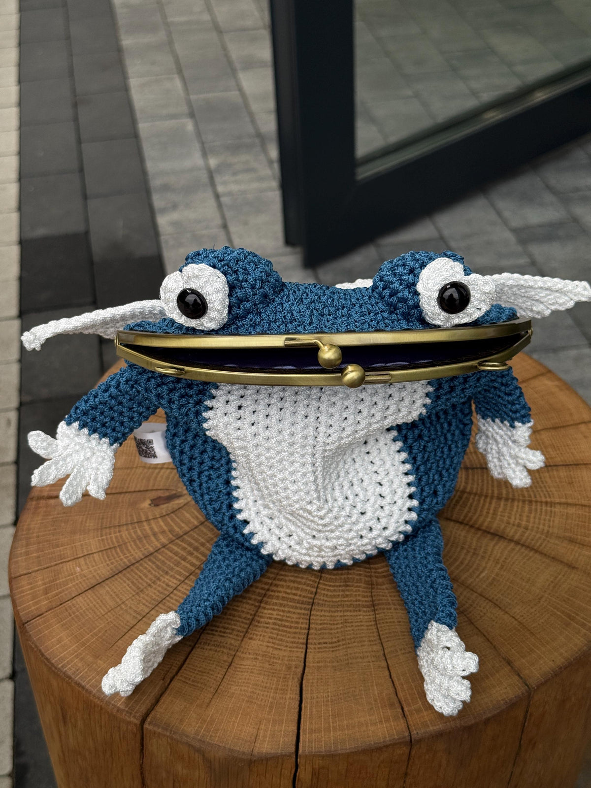 Frog Purse with Wings, Fairycore Frog Bag, Crochet Crossbody Purse, Kawaii Cottagecore Gift, Handmade Frog Bag
