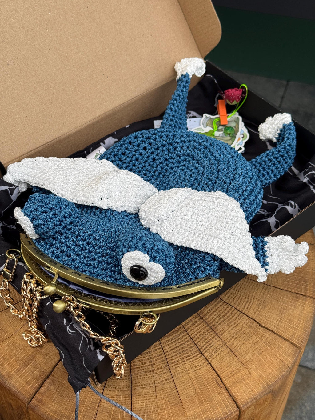 Frog Purse with Wings, Fairycore Frog Bag, Crochet Crossbody Purse, Kawaii Cottagecore Gift, Handmade Frog Bag