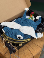 Frog Purse with Wings, Fairycore Frog Bag, Crochet Crossbody Purse, Kawaii Cottagecore Gift, Handmade Frog Bag