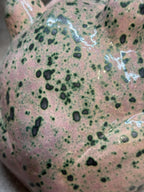 Macro of speckled Botz glaze and clay texture