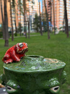 Ceramic Frog Vase – Handmade Frog Pottery, Fantasy Home Decor, Unique Frog Gift