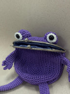 Purple Minimalist Frog Bag -Handmade Crochet with Charm