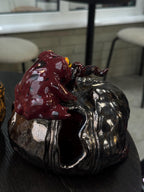 Ceramic Frog Candle Holder, Frog Lantern, Tea Light Holder, Handmade Frog Sculpture, Unique Frog Decor