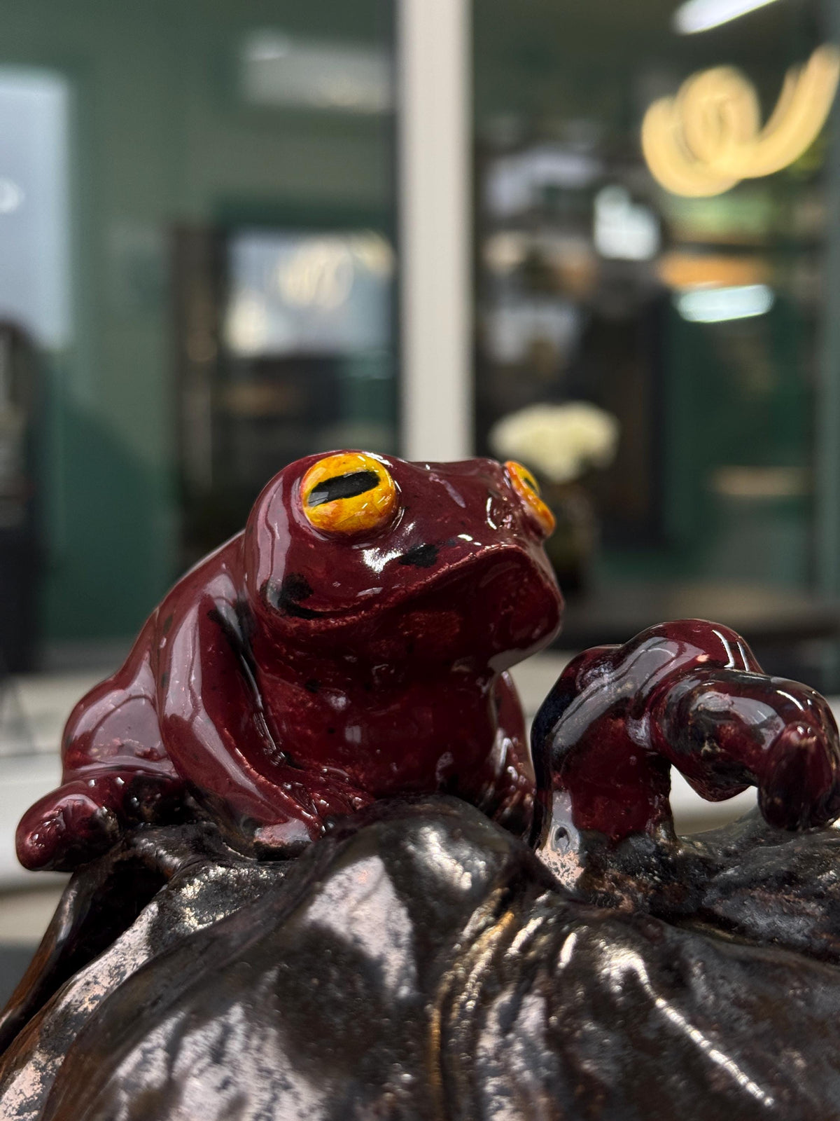 Ceramic Frog Candle Holder, Frog Lantern, Tea Light Holder, Handmade Frog Sculpture, Unique Frog Decor