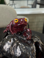 Ceramic Frog Candle Holder, Frog Lantern, Tea Light Holder, Handmade Frog Sculpture, Unique Frog Decor
