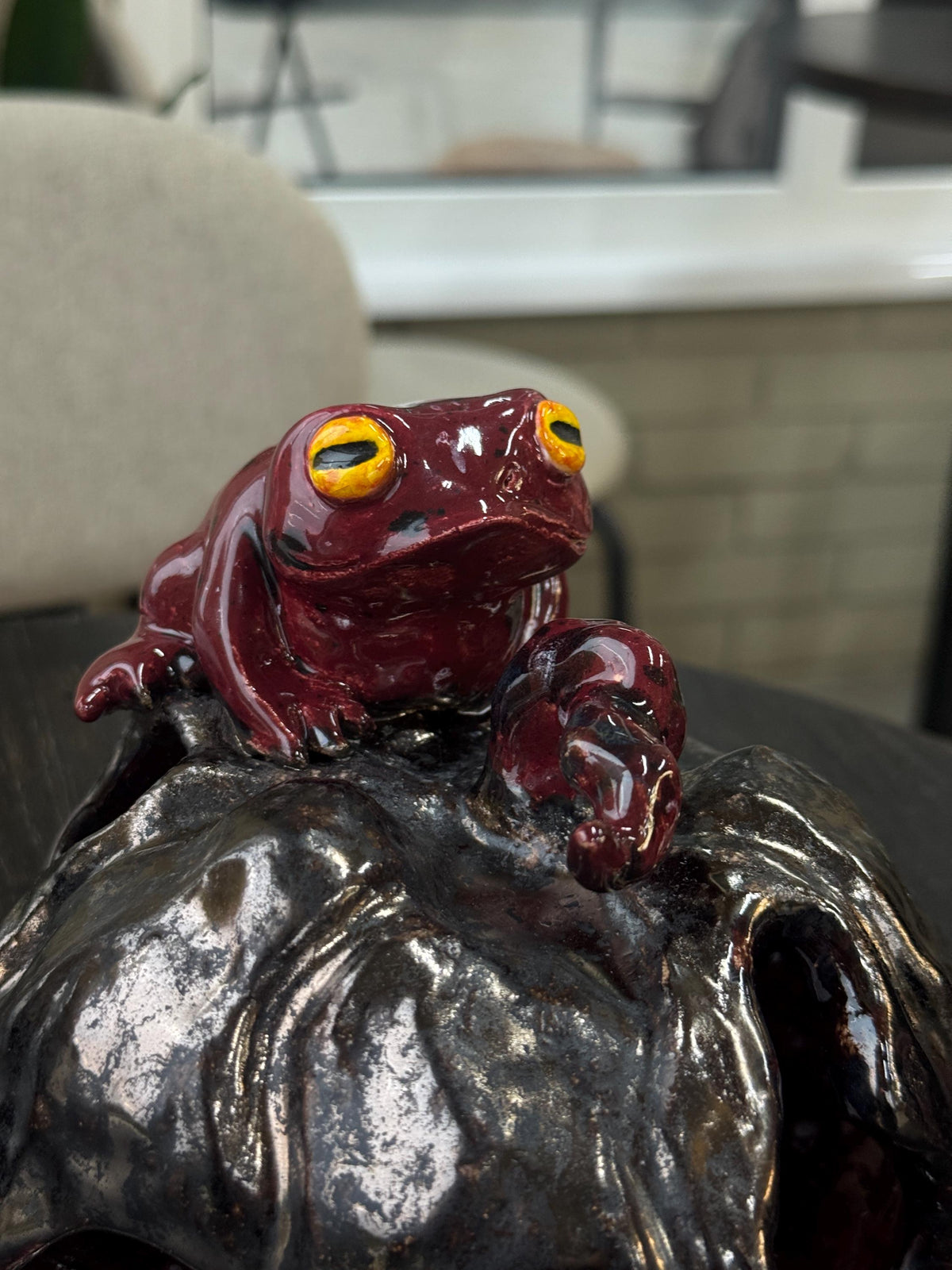 Ceramic Frog Candle Holder, Frog Lantern, Tea Light Holder, Handmade Frog Sculpture, Unique Frog Decor