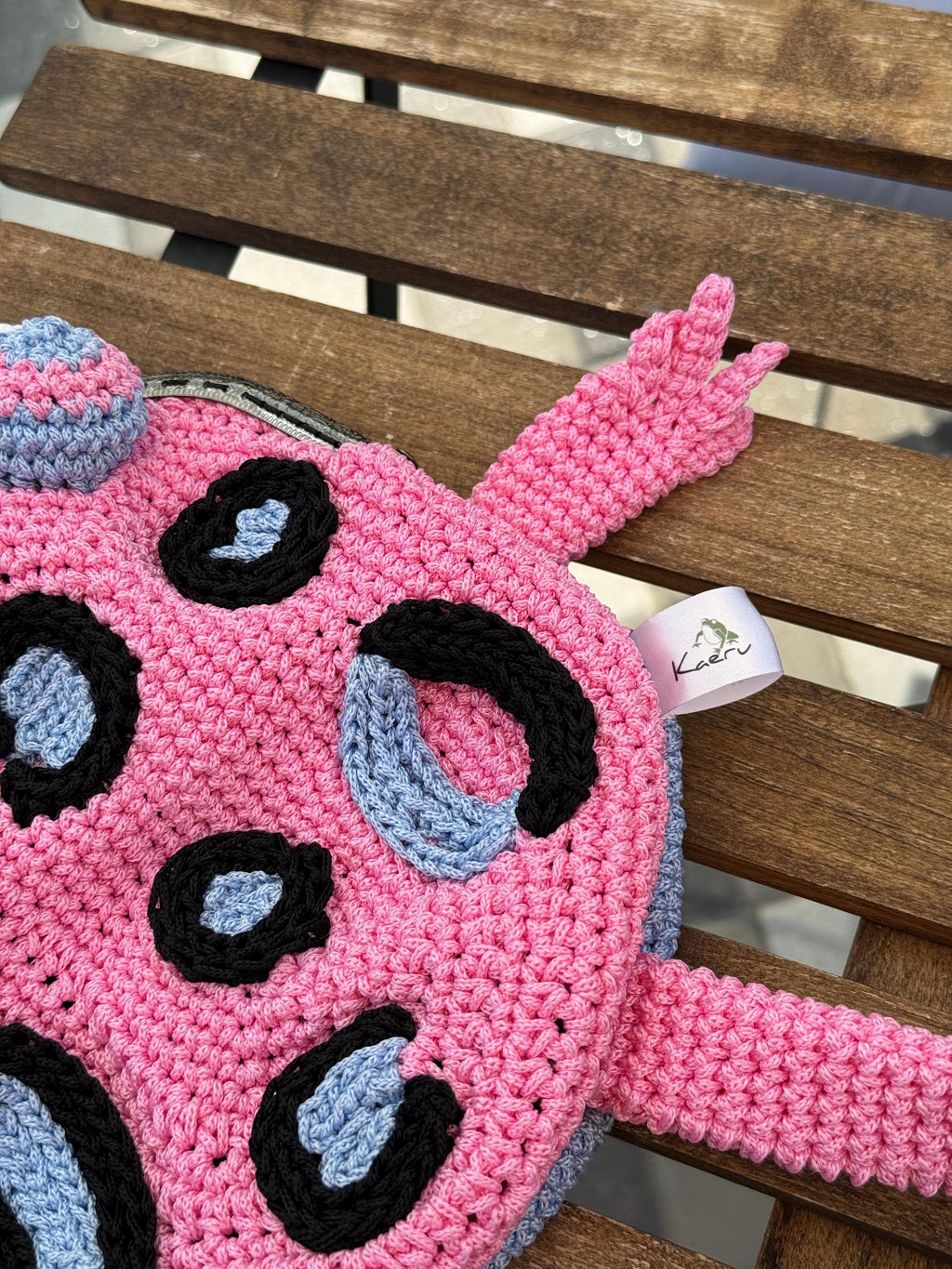 Pink Crochet Frog Bag – Handmade Leopard Frog Purse, Kawaii Frog Handbag, Cute frog Gift