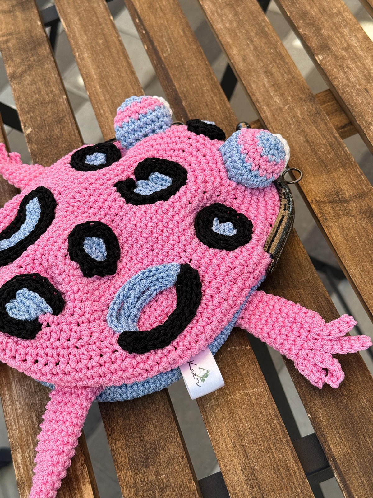 Pink Crochet Frog Bag – Handmade Leopard Frog Purse, Kawaii Frog Handbag, Cute frog Gift