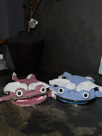 Frog Purse with Wings, Fairycore Frog Bag, Crochet Crossbody Purse, Kawaii Cottagecore Gift, Handmade Frog Bag
