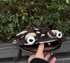 Handmade Leopard Frog Bag – Crochet Purse with Clasp Closure