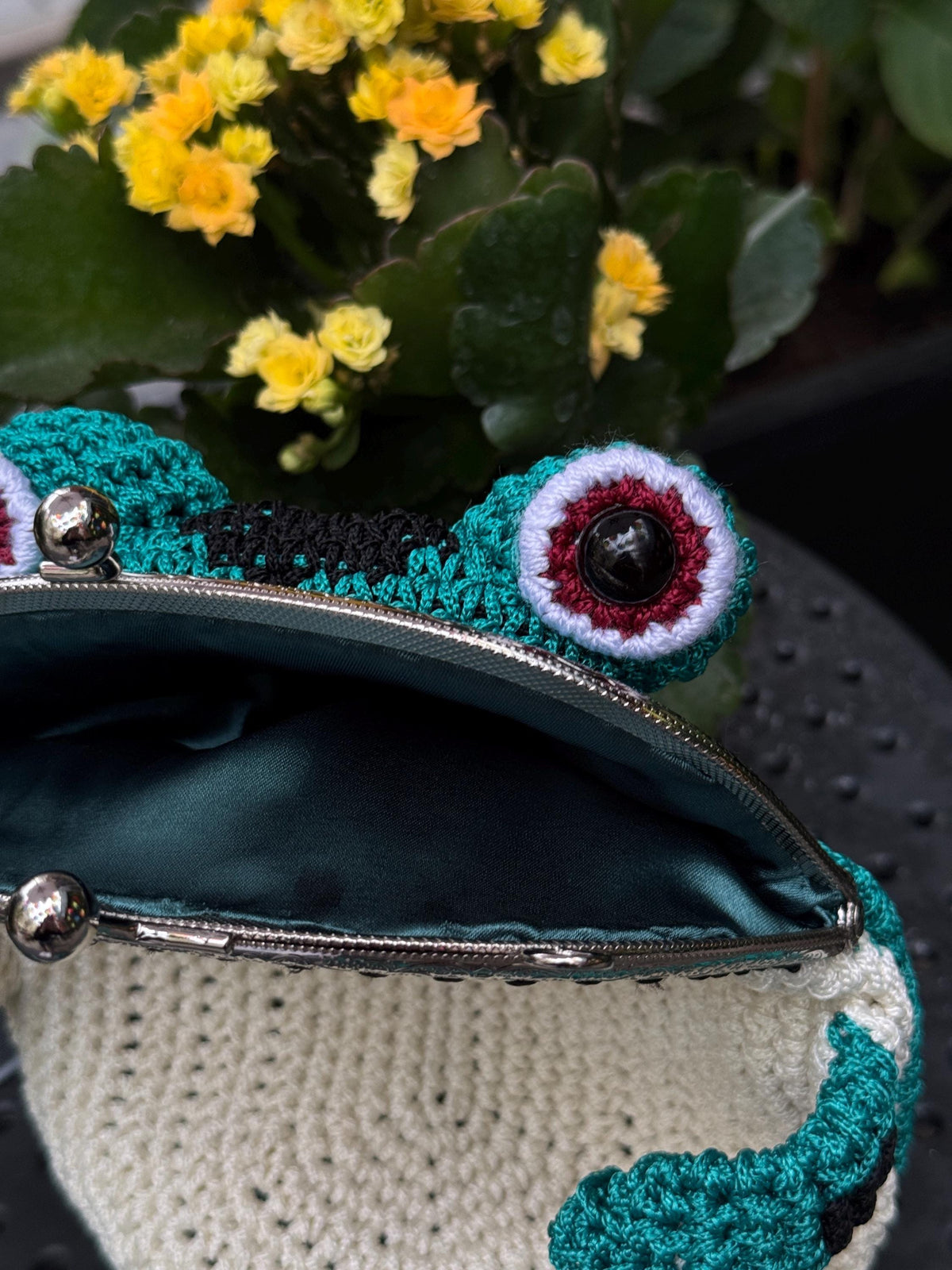 Goblincore Green Frog Bag – Crochet Frog Purse & Crossbody