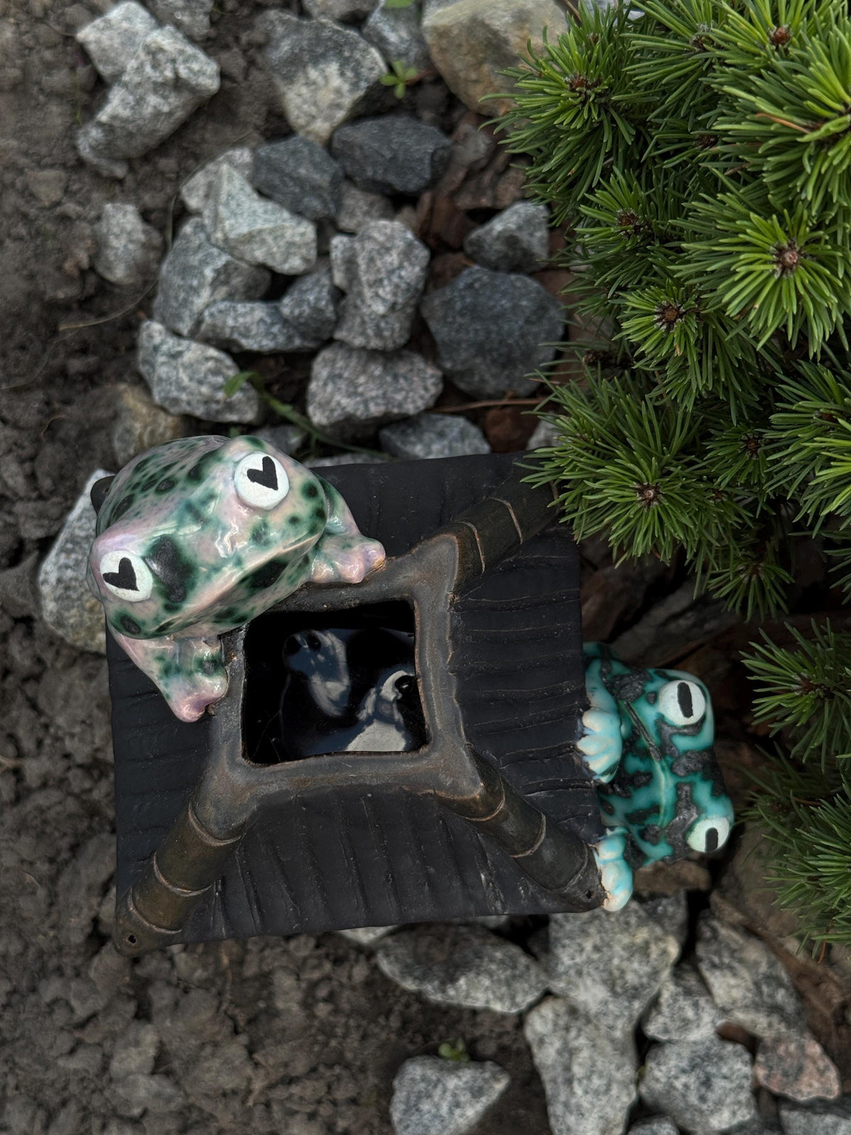 Ceramic Frog Oil Burner, Frog House Lamp, Aromatherapy Decor, Handmade Ceramic Frog House, Cottagecore Gift, Frog Lover Gift