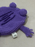 Purple Minimalist Frog Bag -Handmade Crochet with Charm