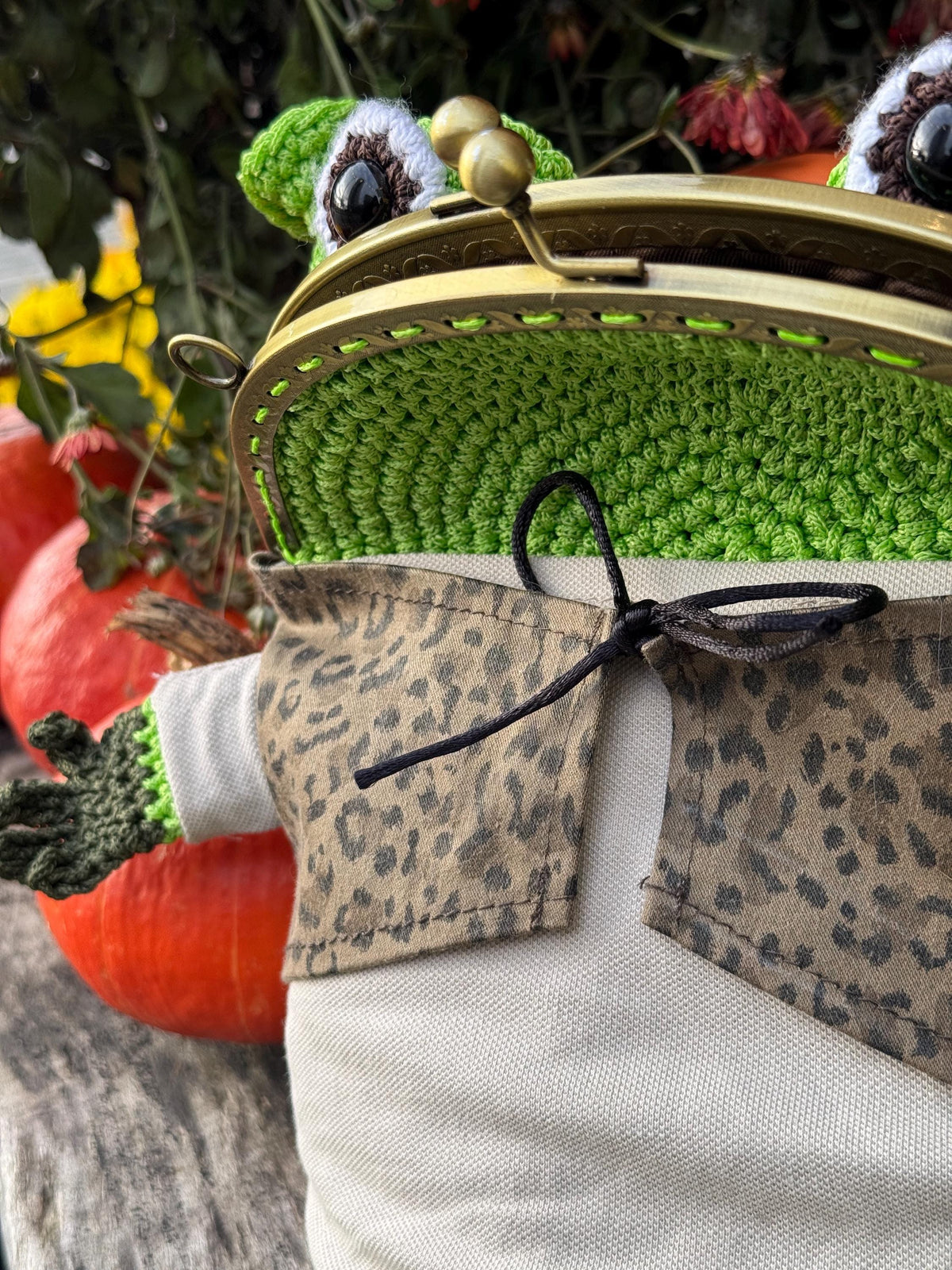 Crochet Frog Bag with Swamp Vibes – Handmade Frog Purse