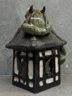 Ceramic Frog Oil Burner, Frog House Lamp, Aromatherapy Decor, Handmade Ceramic Frog House, Cottagecore Gift, Frog Lover Gift