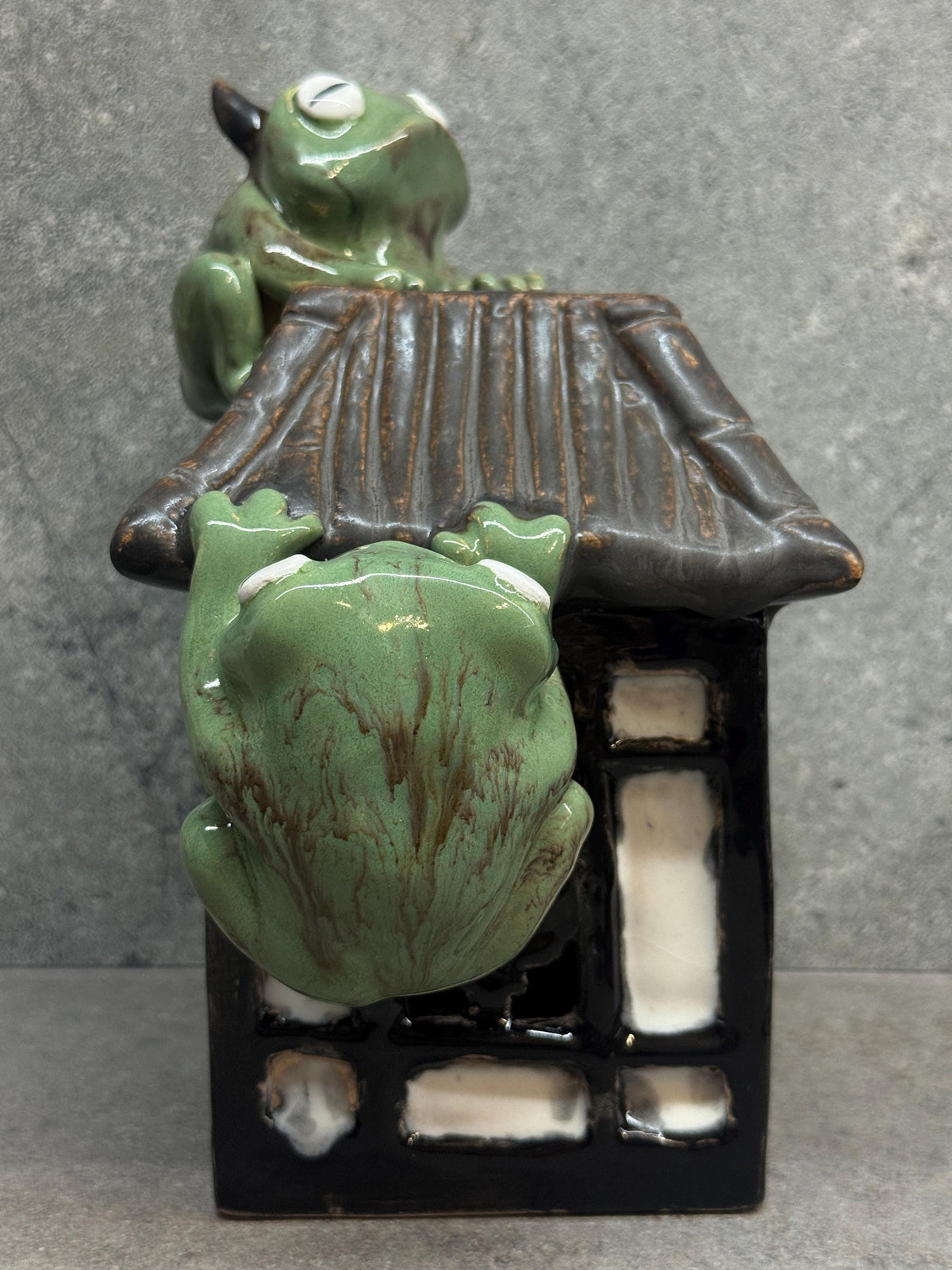 Ceramic Frog Oil Burner, Frog House Lamp, Aromatherapy Decor, Handmade Ceramic Frog House, Cottagecore Gift, Frog Lover Gift