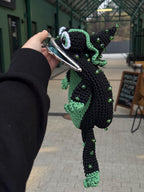 Green Сrochet Witch Frog Purse