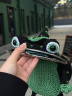 Green Сrochet Witch Frog Purse