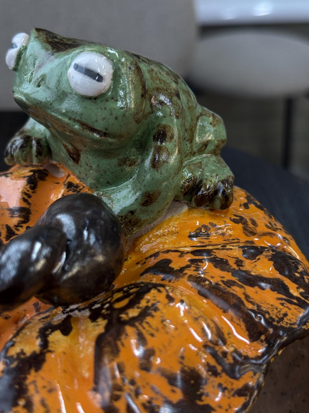 Ceramic Frog Candle Holder, Frog Lantern, Tea Light Holder, Handmade Frog Sculpture, Unique Frog Decor