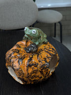 Ceramic Frog Candle Holder, Frog Lantern, Tea Light Holder, Handmade Frog Sculpture, Unique Frog Decor