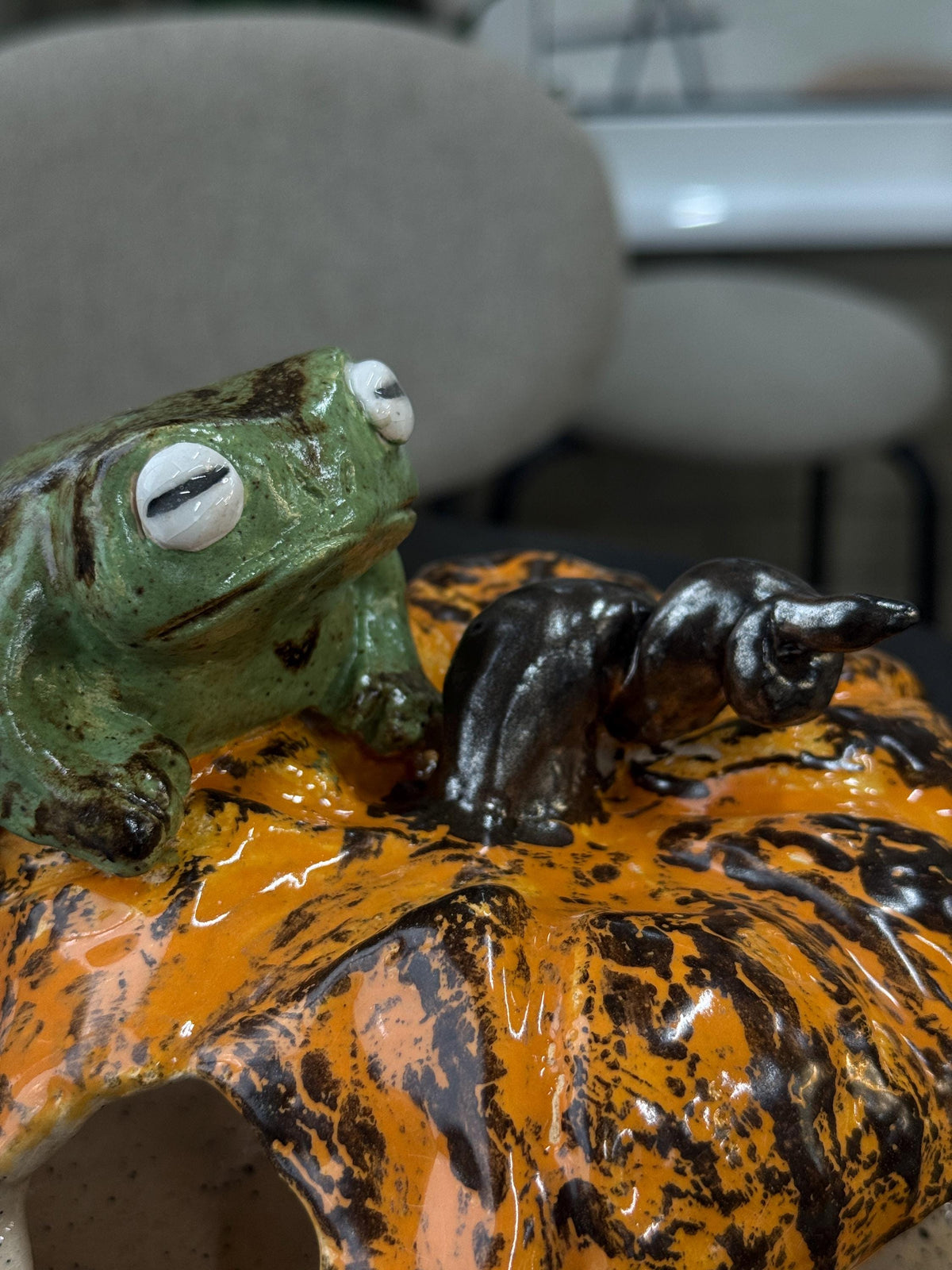 Ceramic Frog Candle Holder, Frog Lantern, Tea Light Holder, Handmade Frog Sculpture, Unique Frog Decor