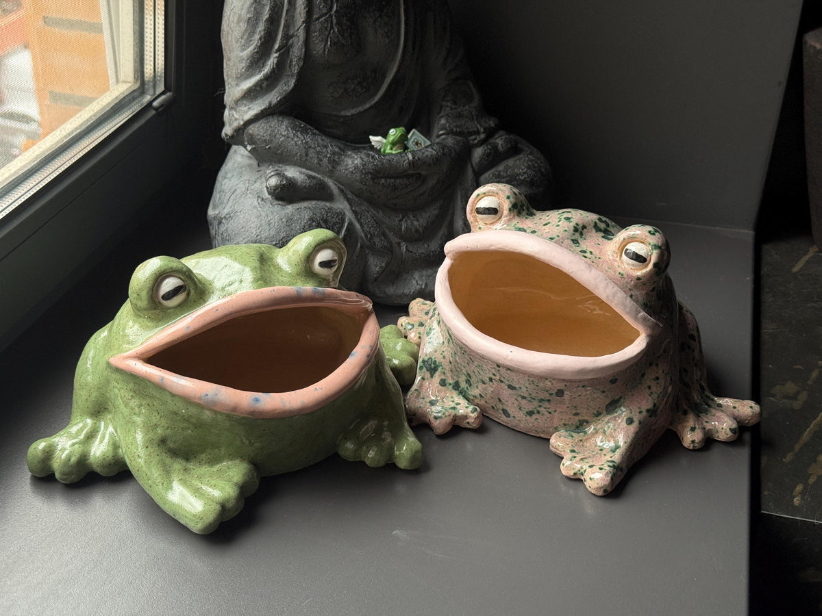 Ceramic Frog Sculpture Bowl, Frog Decor, Handmade Pottery Frog, Frog Lover Gift, Whimsical Home Decor