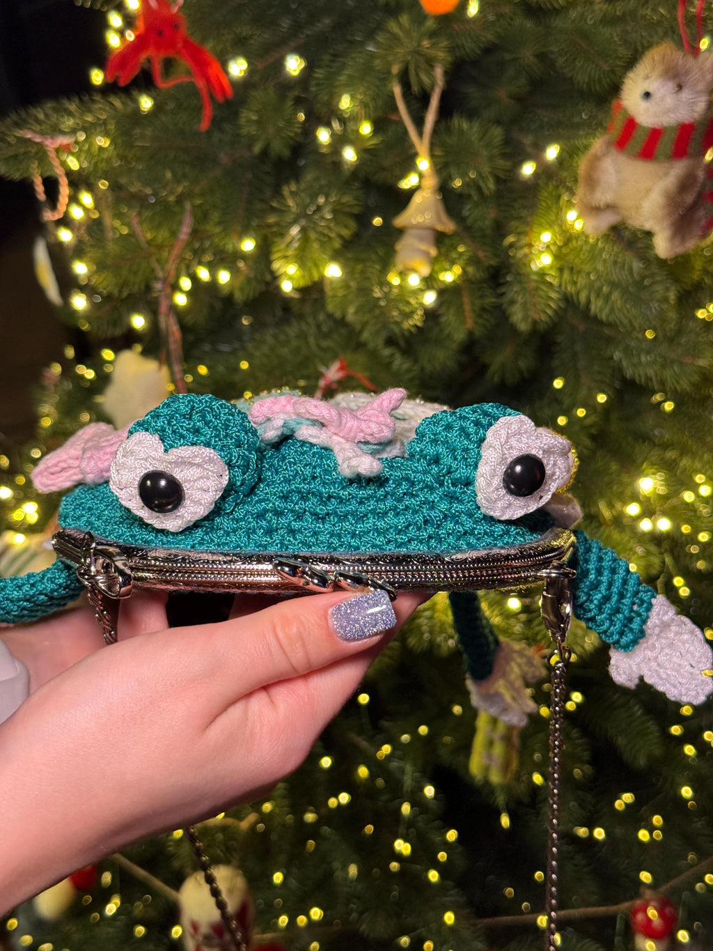 Frog Purse – Handmade Crochet Crossbody Bag, Unique Cute Accessory