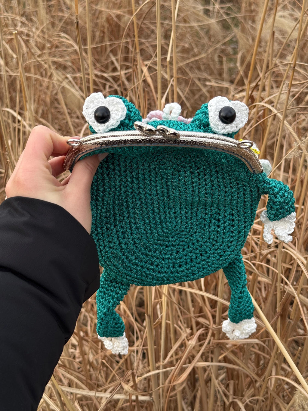 Frog Purse – Handmade Crochet Crossbody Bag, Unique Cute Accessory