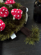 Forest Frog Bag — Goblincore Crochet Toad Purse with Mushrooms & Moss — Cottagecore Crossbody — Handmade Kaeru Frog Bag