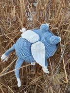 Frog Purse with Wings, Fairycore Frog Bag, Crochet Crossbody Purse, Kawaii Cottagecore Gift, Handmade Frog Bag