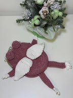 Frog Purse with Wings, Fairycore Frog Bag, Crochet Crossbody Purse, Kawaii Cottagecore Gift, Handmade Frog Bag