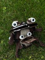 Handmade Leopard Frog Bag – Crochet Purse with Clasp Closure