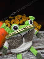 Crochet Frog Bag with Swamp Vibes – Handmade Frog Purse