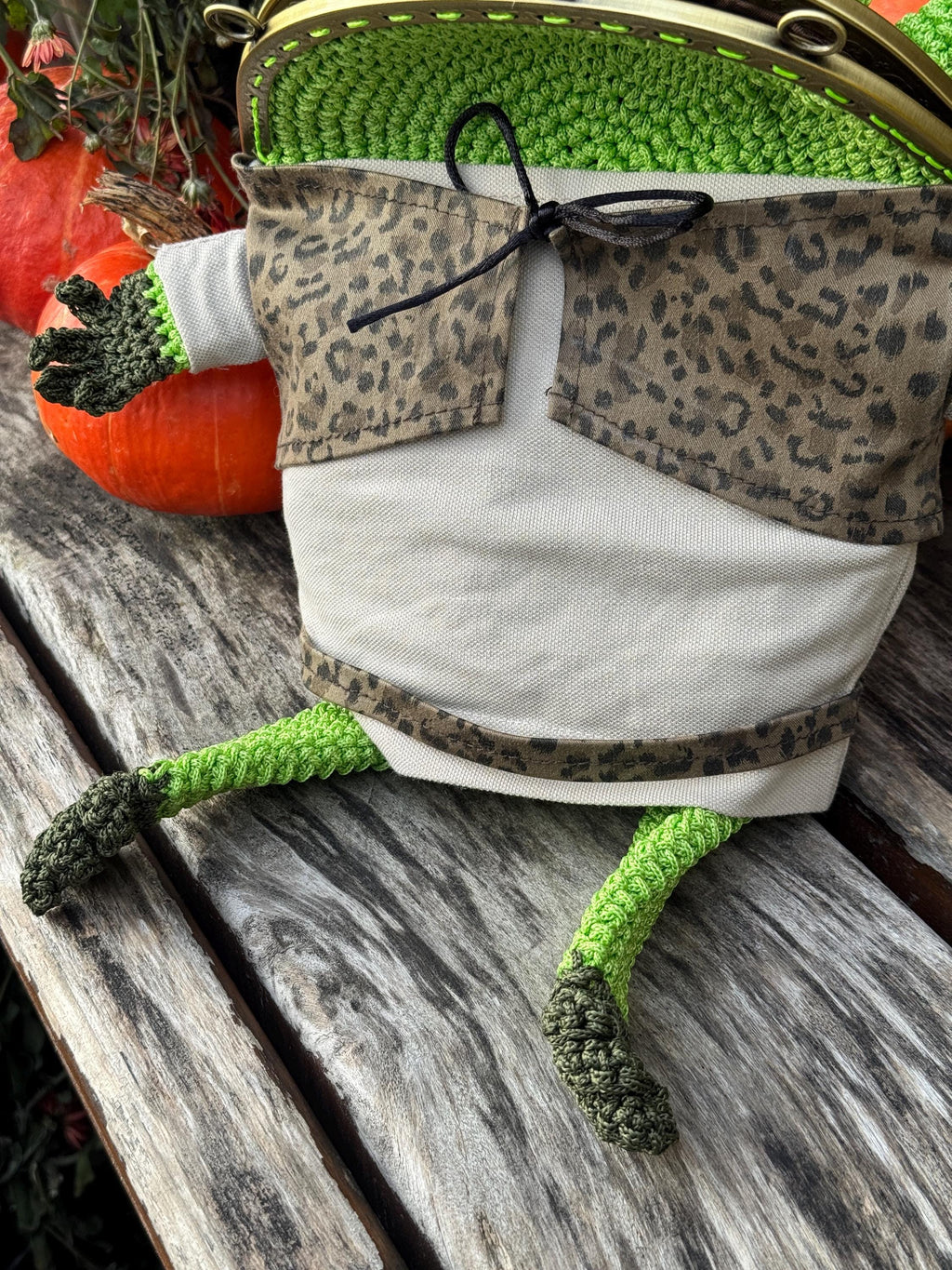 Crochet Frog Bag with Swamp Vibes – Handmade Frog Purse